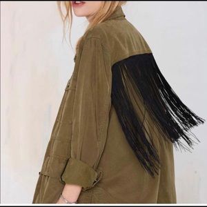 Blank NYC Utility Jacket with Tassels on back